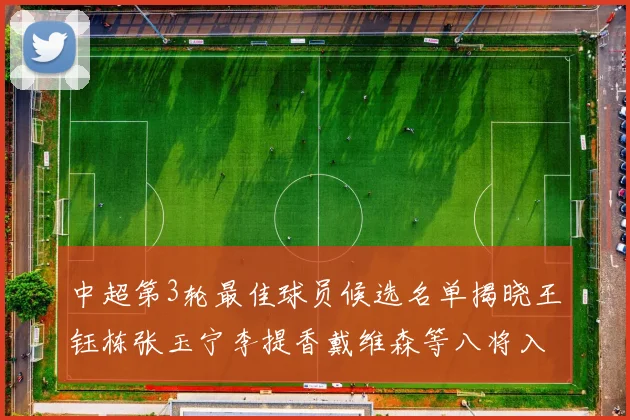 中超第3轮最佳球员候选名单揭晓王钰栋张玉宁李提香戴维森等八将入围